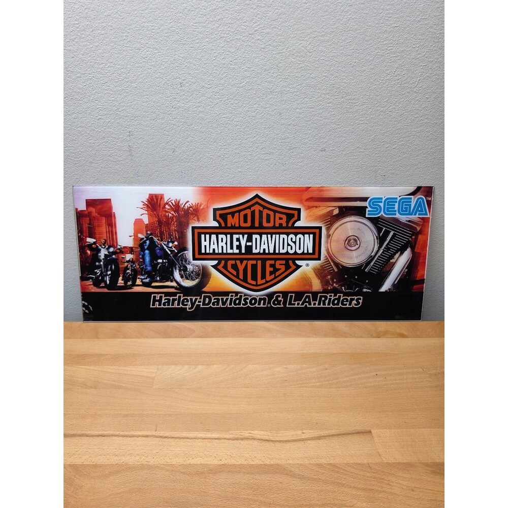 Harley-Davidson & L.A. Riders SEGA Arcade Game Marquee Sign Video Game